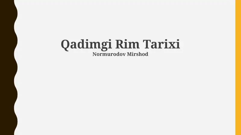 Qadimgi Rim Tarixi