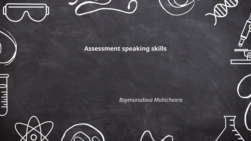 Assessment speaking skills