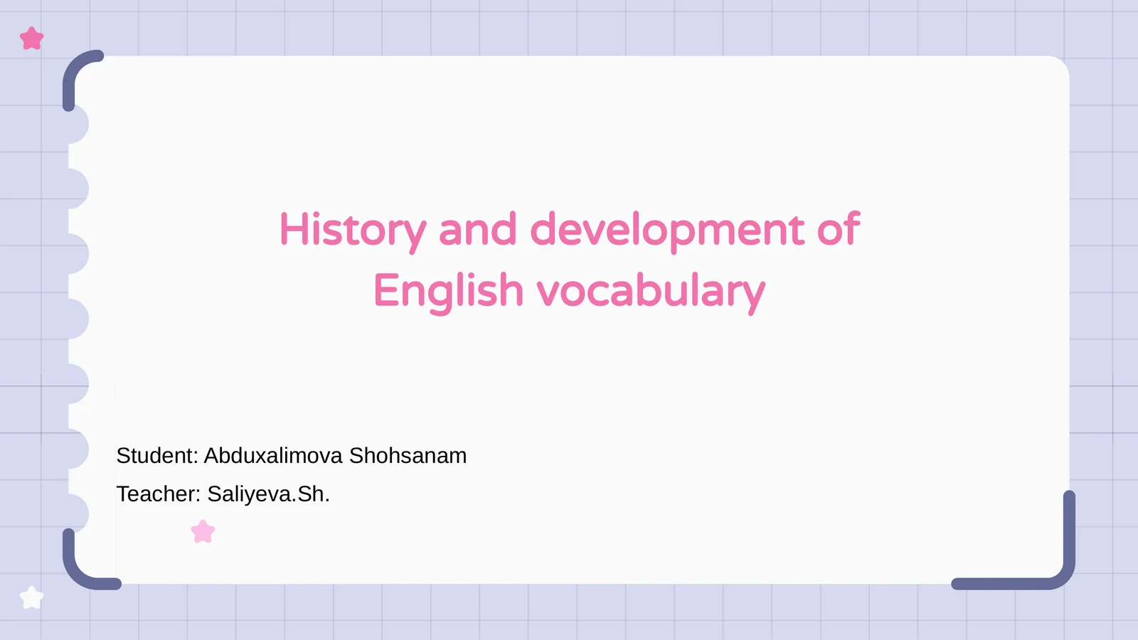English Vocabulary History and Development