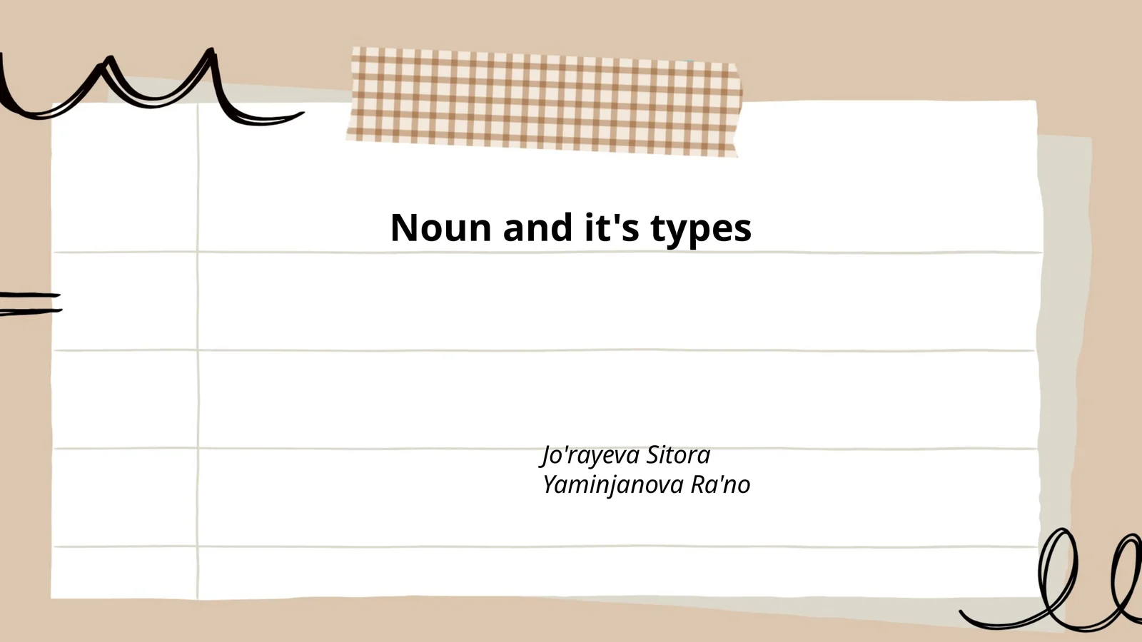 Noun and it's types