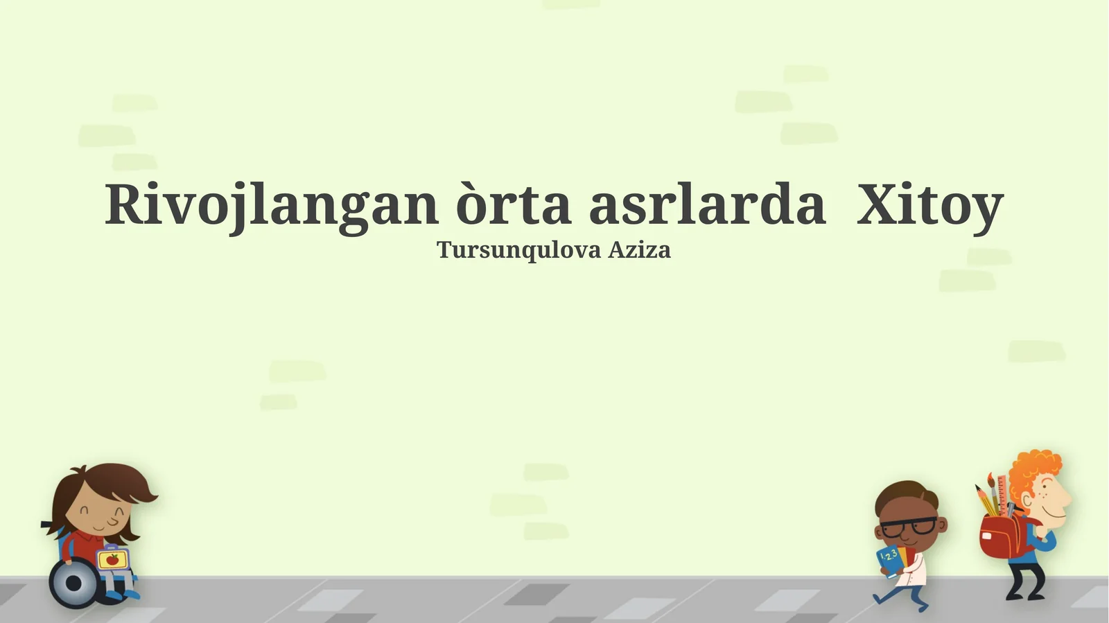 Rivojlangan òrta asrlarda Xitoy