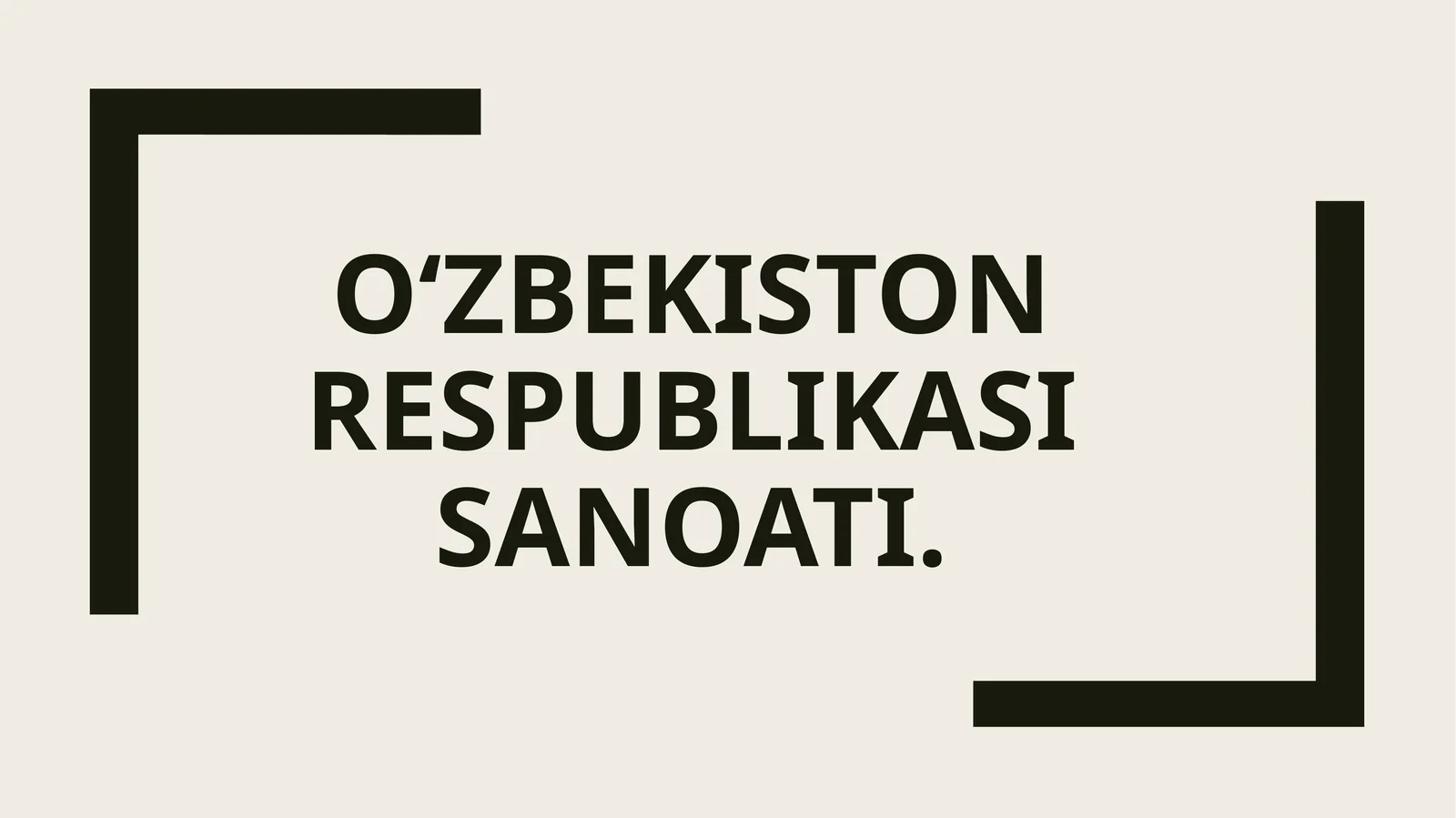 Oʻzbekiston Respublikasi sanoati