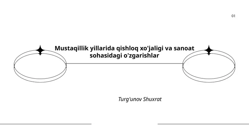 Mustaqillik yillarida qishloq xo'jaligi va sanoat sohasidagi o'zgarishlar
