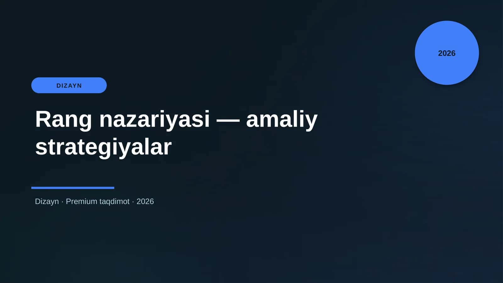 Rang nazariyasi — amaliy strategiyalar