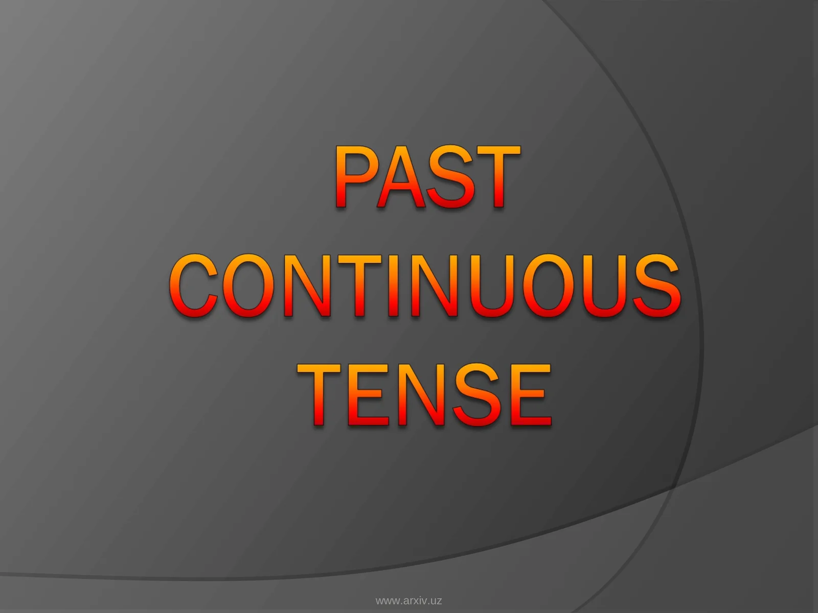 Past continuous