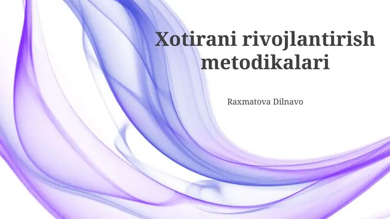 Sog'lom turmush tarzini rivojlantirish