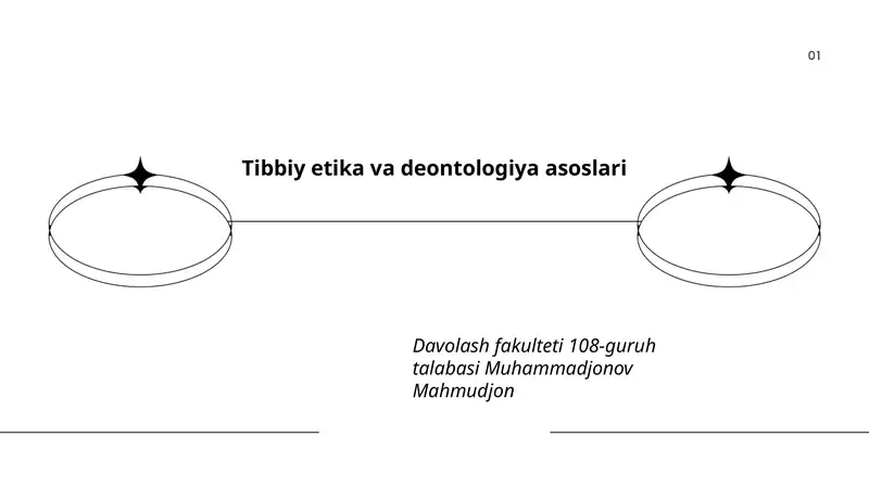 Tibbiy etika va deontologiya asoslari