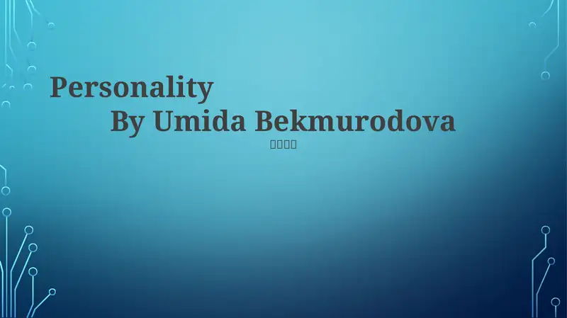 Personality