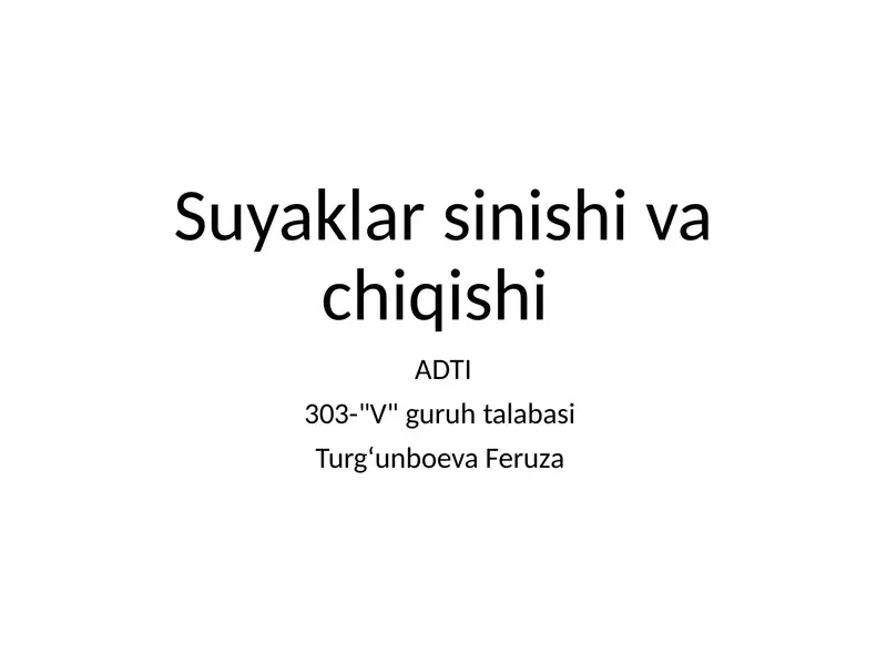 Suyaklar sinishi va chiqishi