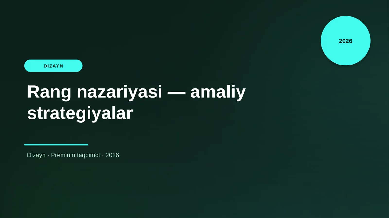 Rang nazariyasi — amaliy strategiyalar