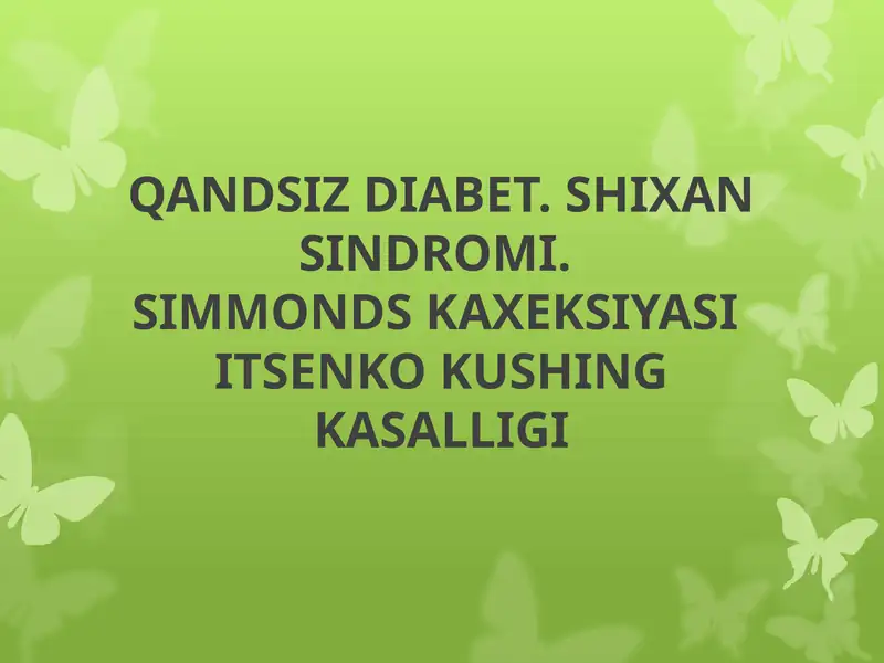 QANDSIZ DIABET