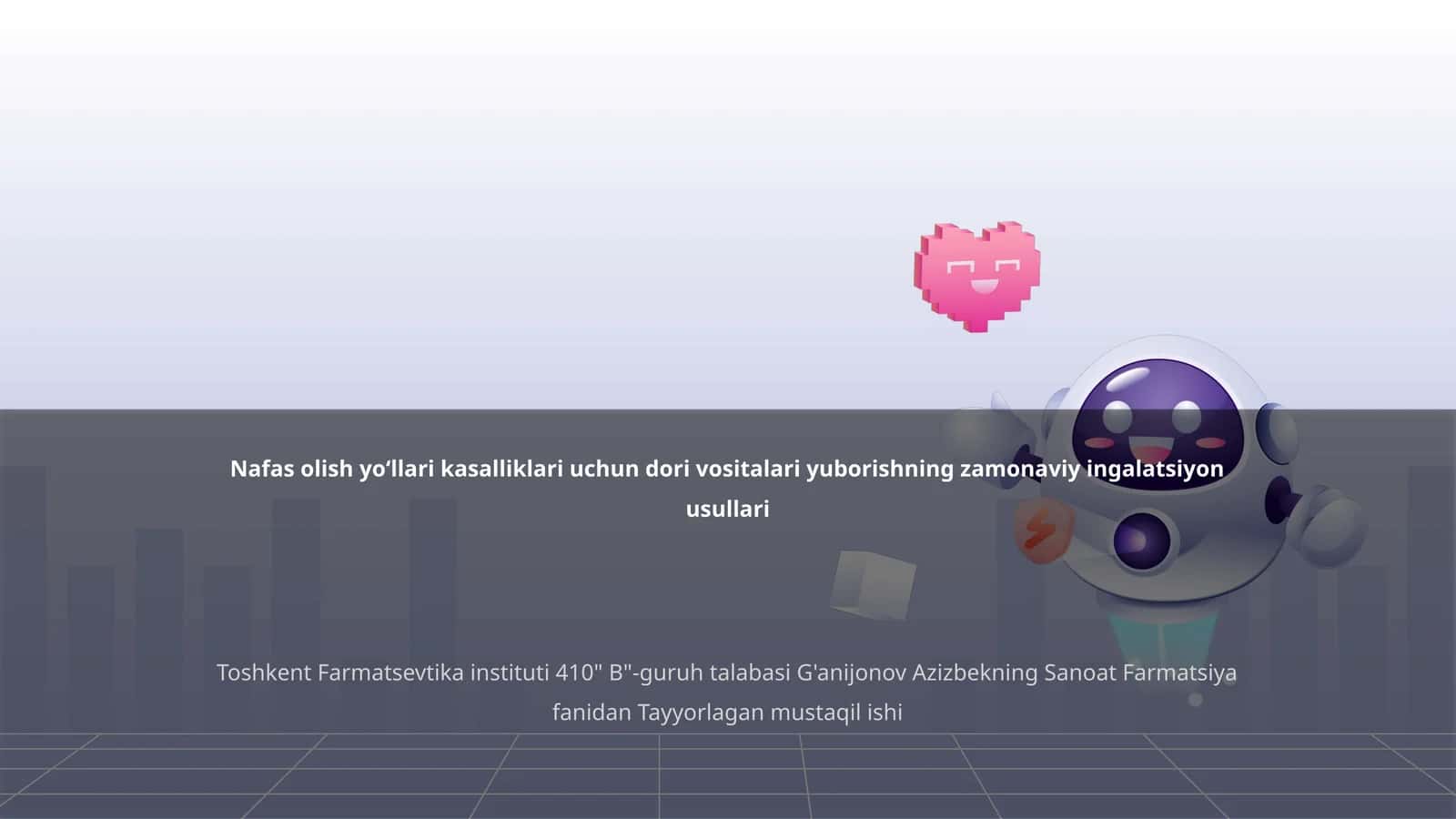 Nafas olish yoʻllari kasalliklari uchun dori vositalari yuborishning zamonaviy ingalatsiyon usullari