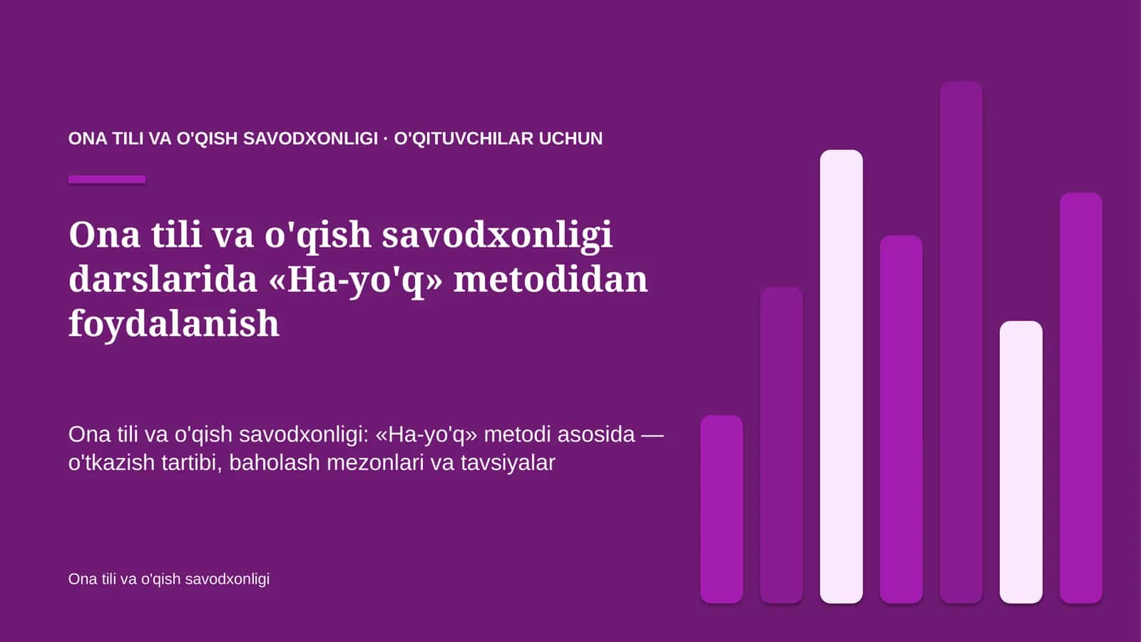 ona tili va o'qish savodxonligi darslarida ha yo'q metodidan foydalanish 6257