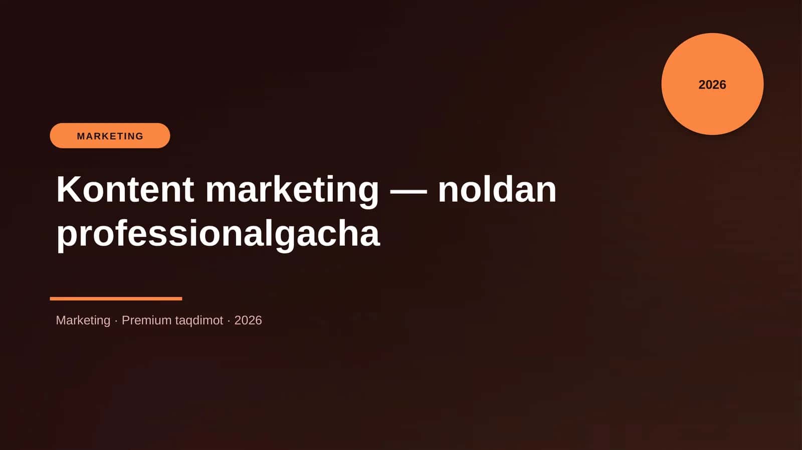 Kontent marketing — noldan professionalgacha