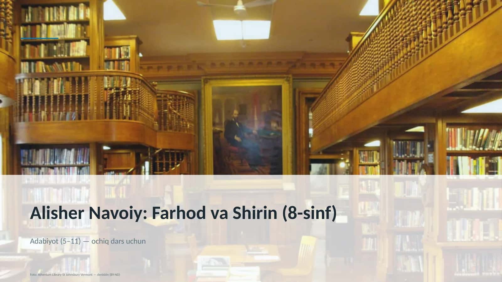 Alisher Navoiy: Farhod va Shirin (8-sinf)