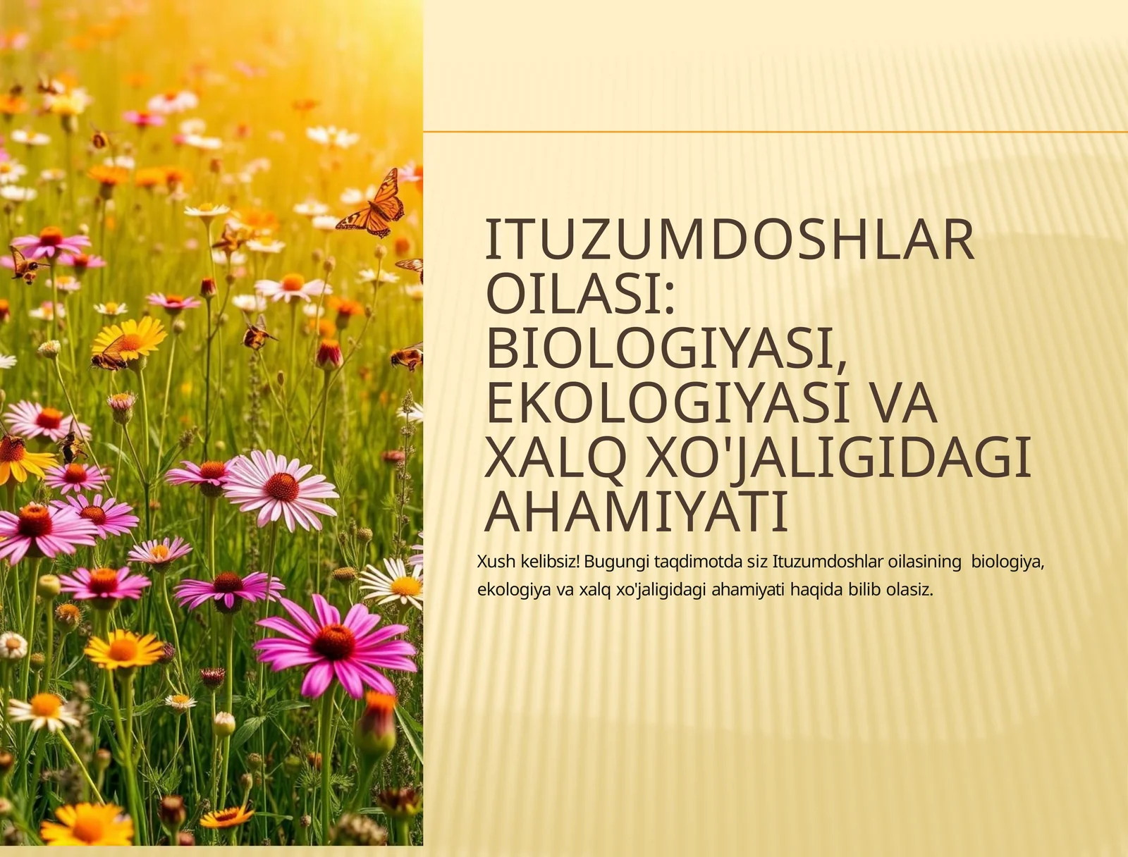 Ituzumdoshlar Oilasi: Biologiyasi, Ekologiyasi va Xalq Xo'jaligidagi Ahamiyati