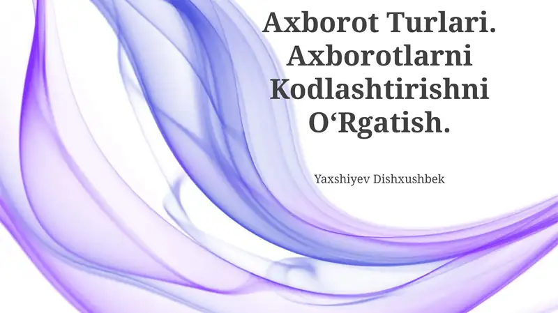 Sensorlar va Aksonlar