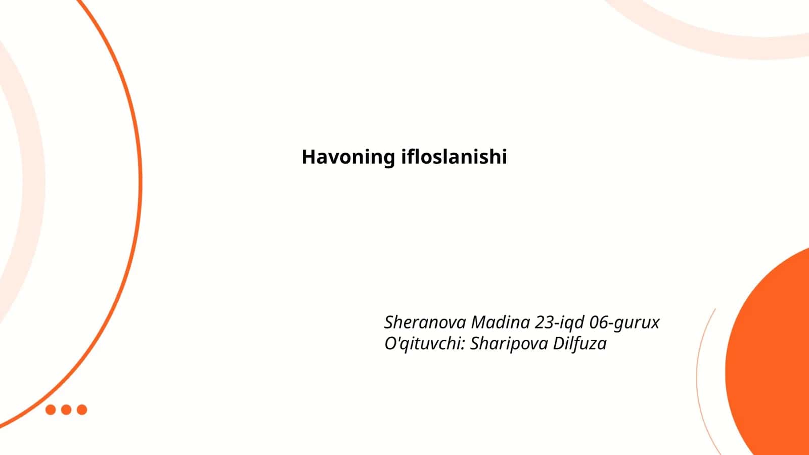 Havoning ifloslanishi
