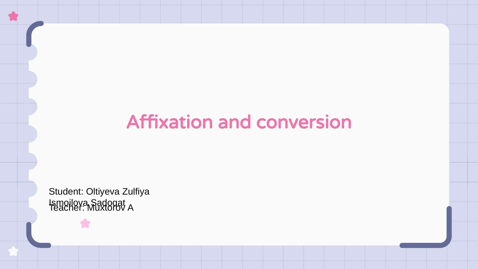 Affixation and conversion
