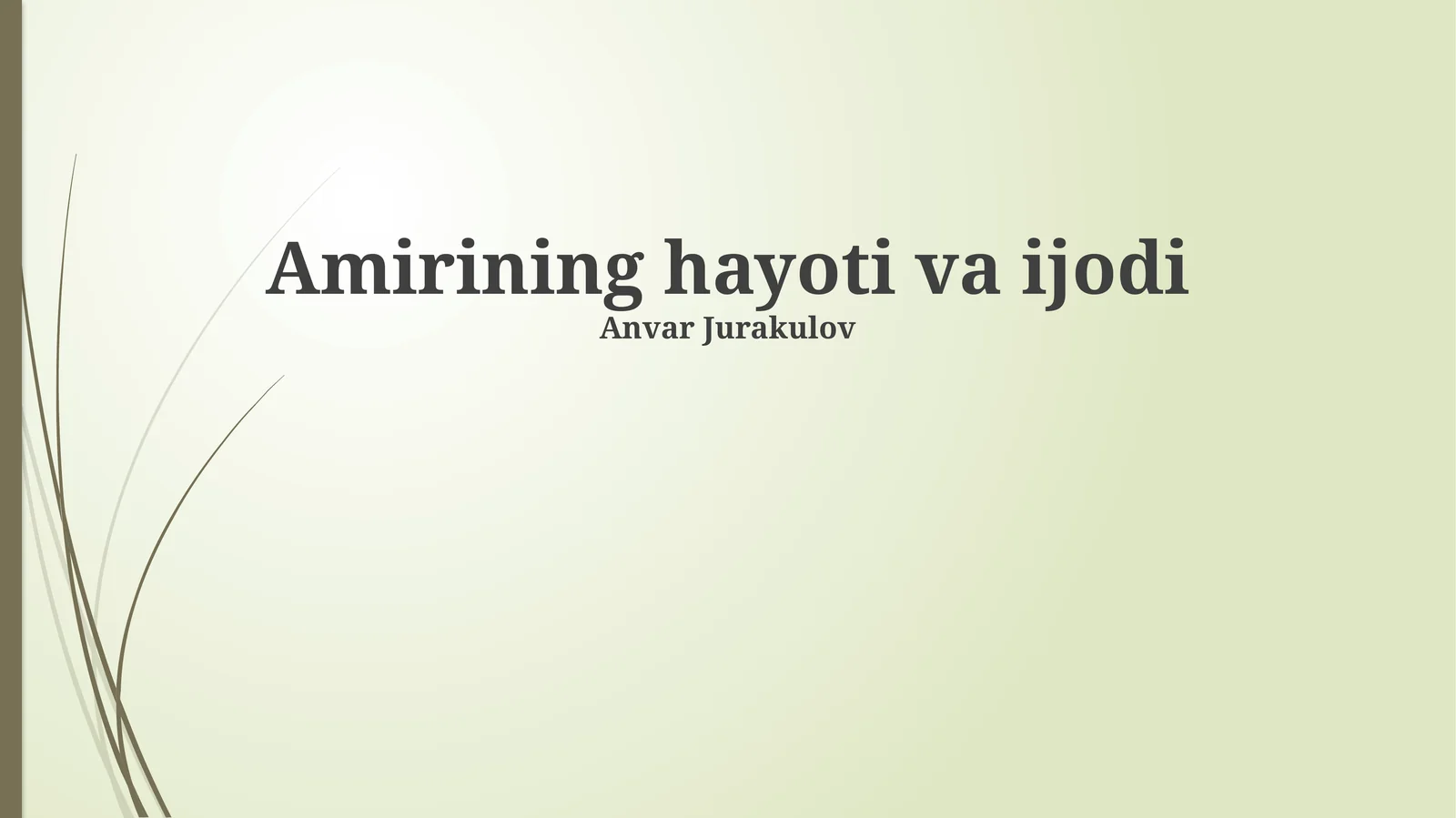 Amirining hayoti va ijodi
