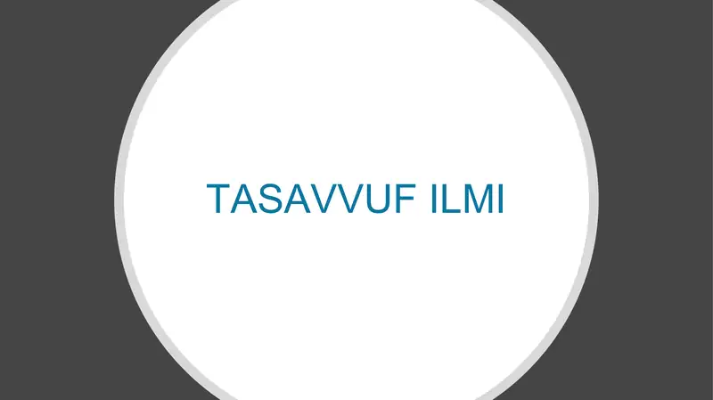 TASAVVUF ILMI