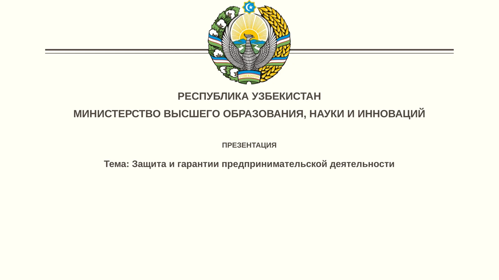 Презентация: Защита и гарантии предпринимательской деятельности