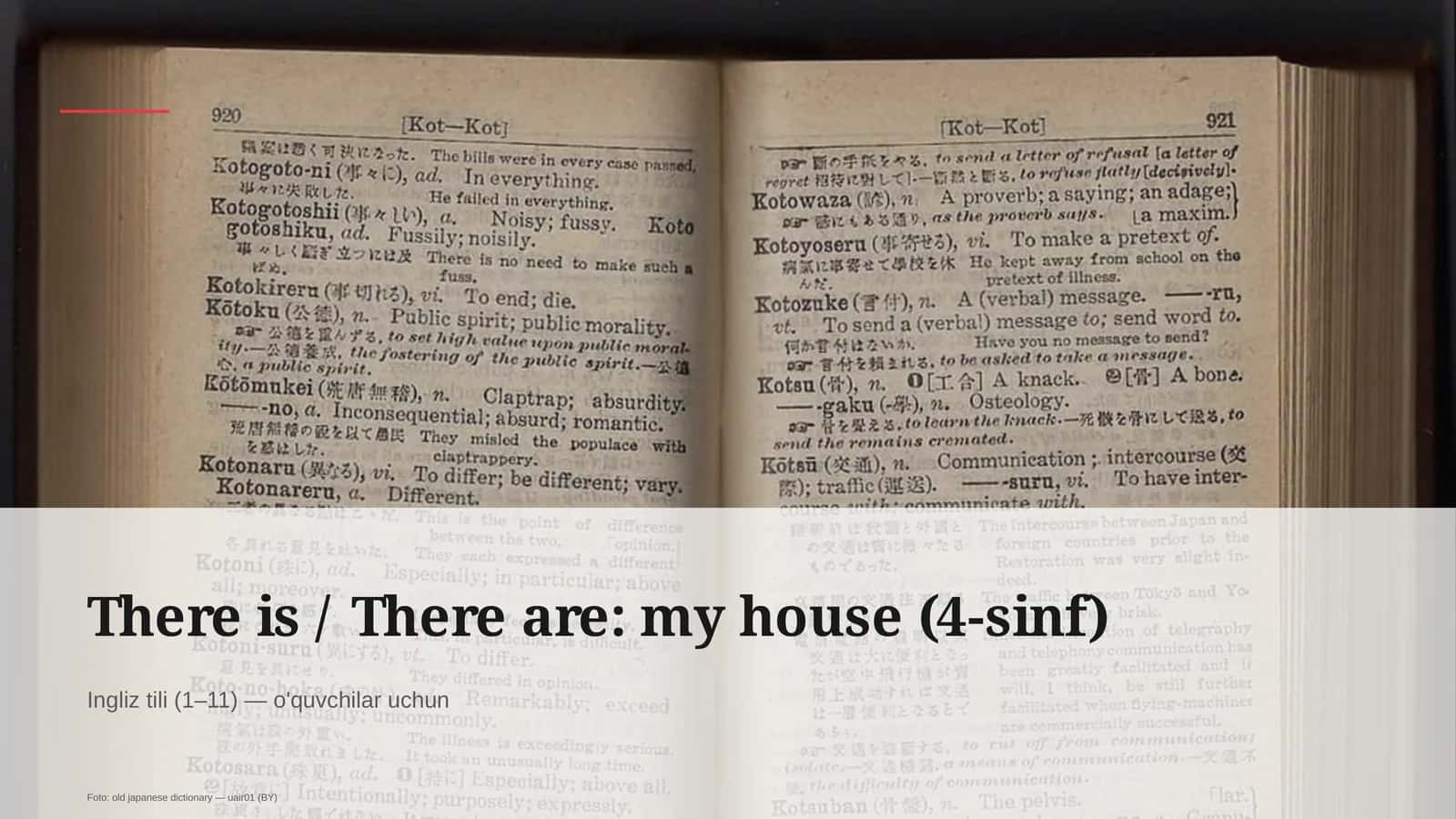 There is / There are: my house (4-sinf) Ingliz tili (1–11)