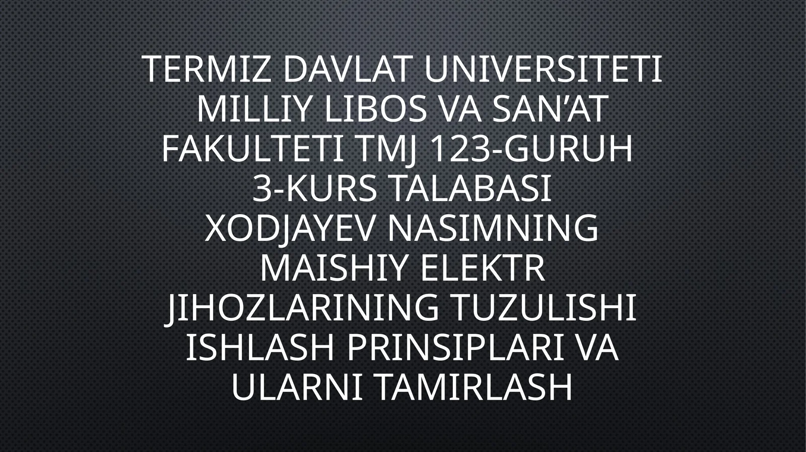 Uyro’zg’or kiryuvish mashinalari tuzilishi ishlash prinsipi