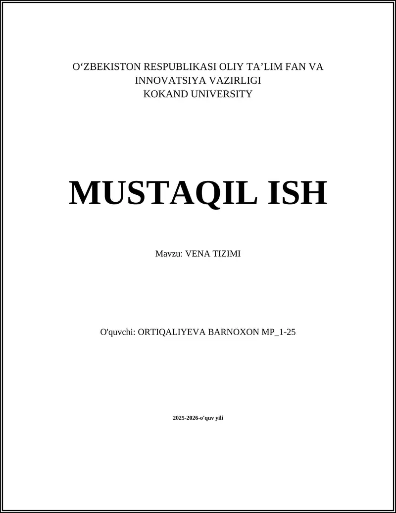 VENA TIZIMI