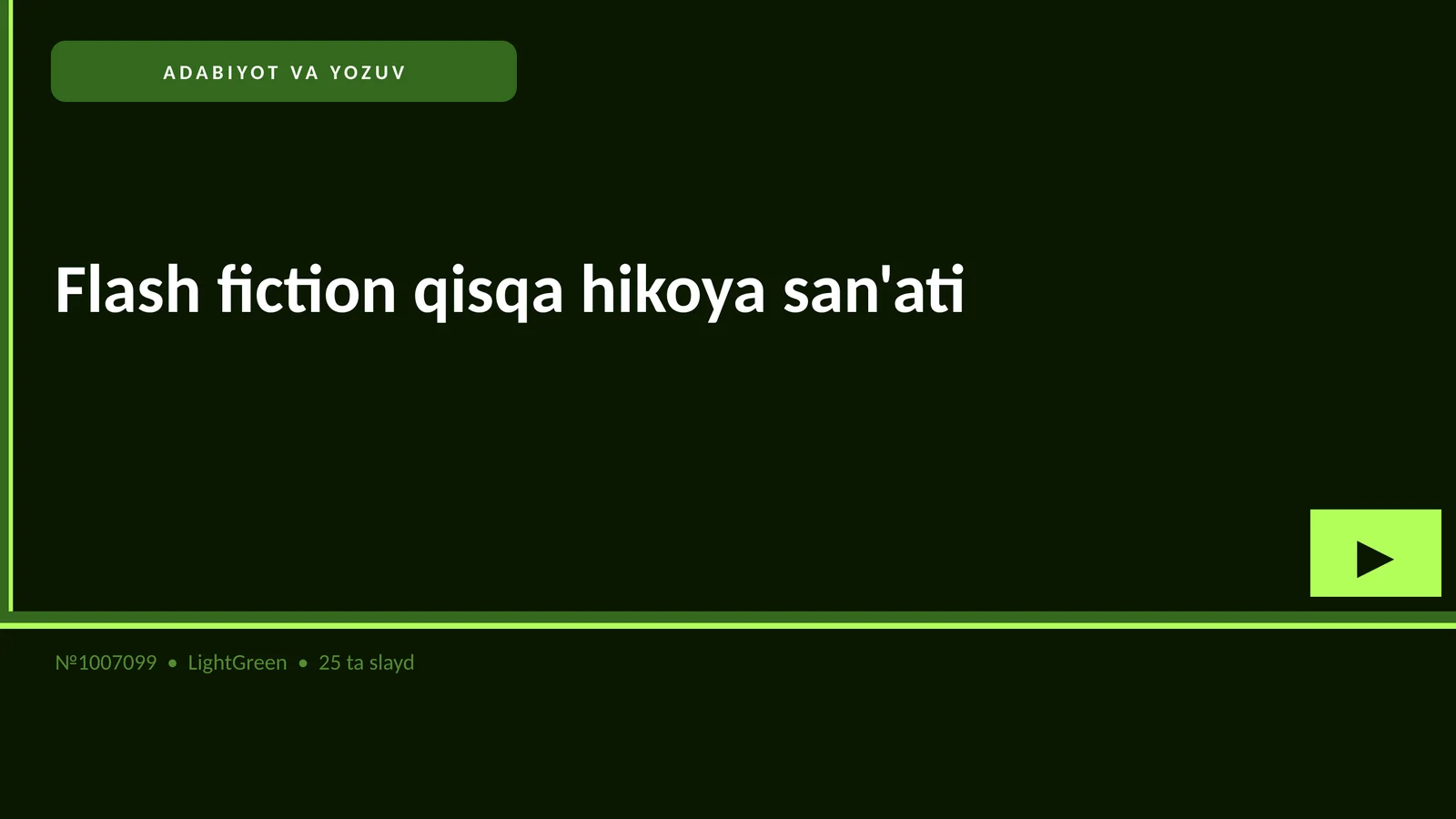 Flash fiction qisqa hikoya san'ati