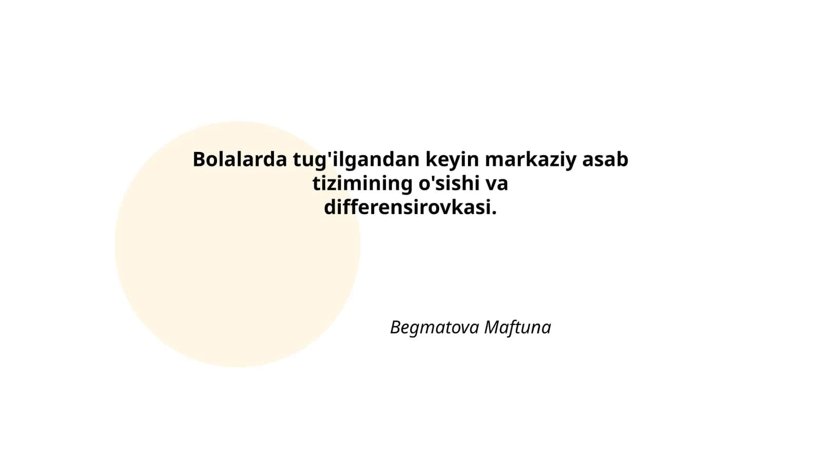 Markaziy asab tizimining biologik rivojlanishi