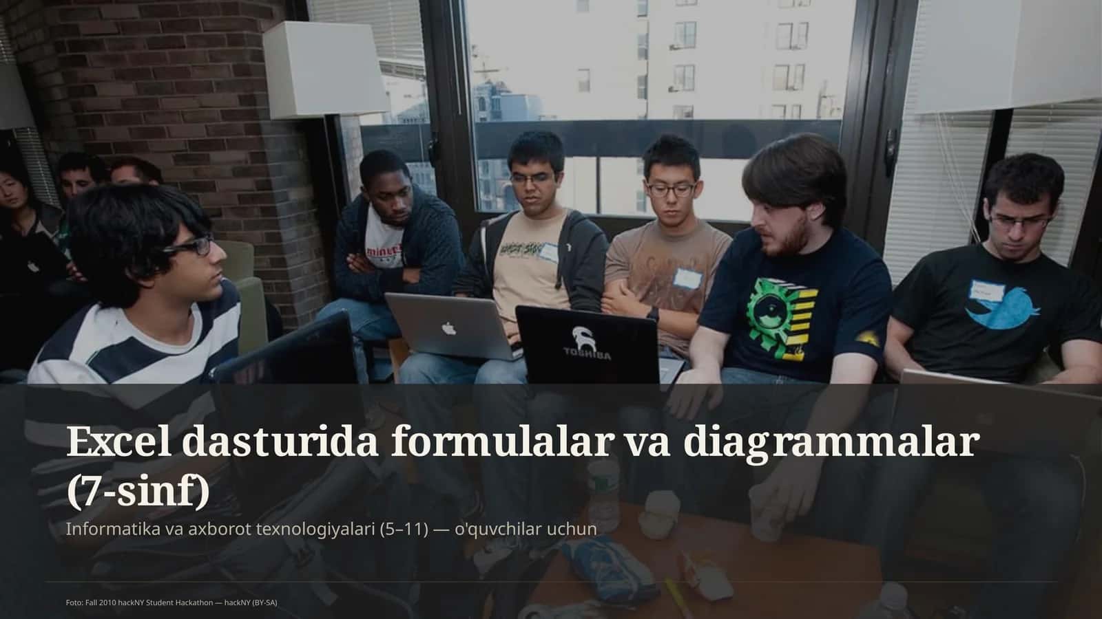 Excel dasturida formulalar va diagrammalar (7-sinf)