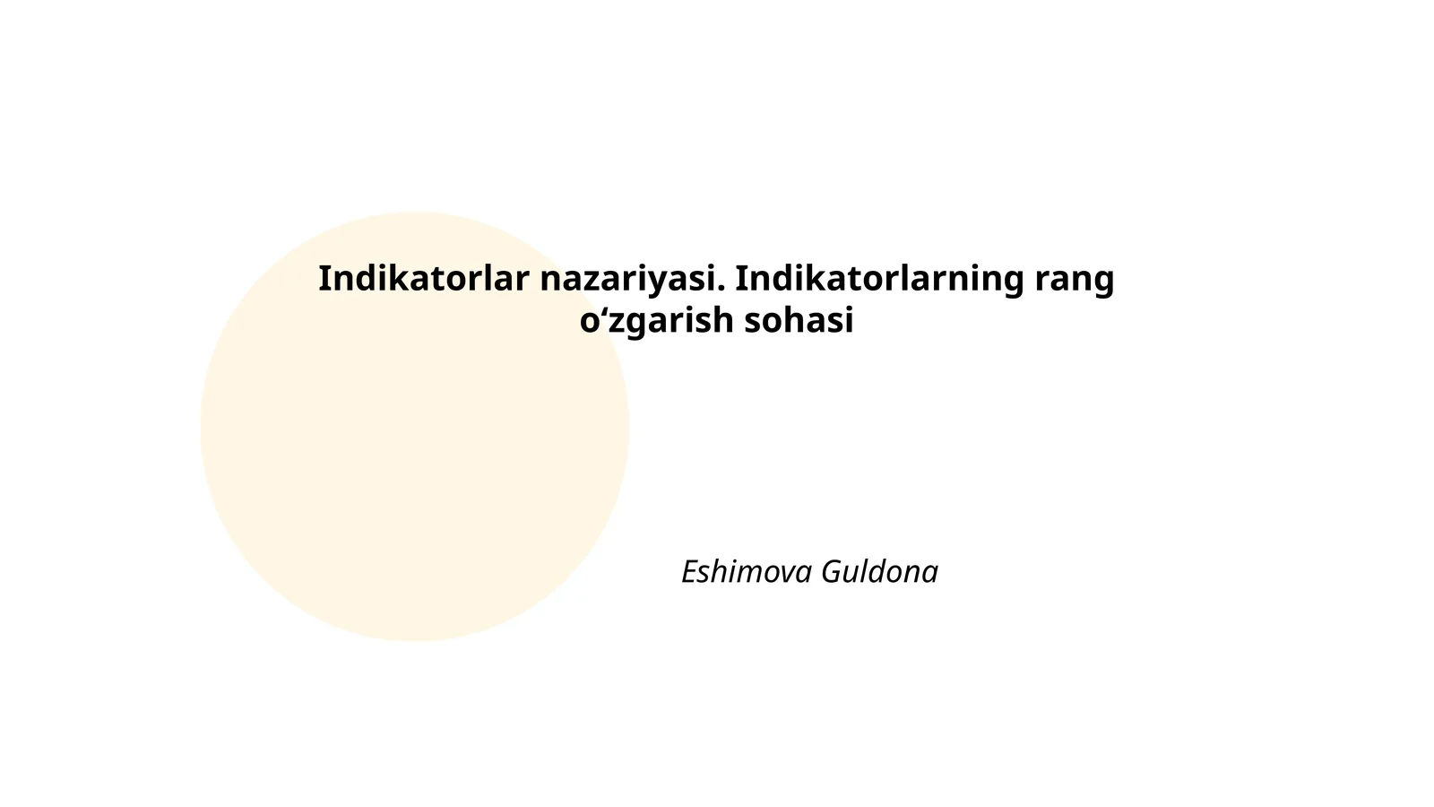Indikatorlar nazariyasi