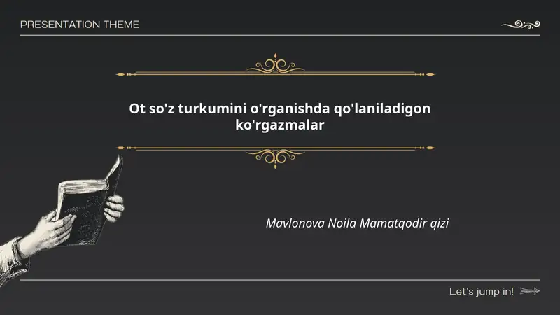 Ot so'z turkumini o'rganishda qo'laniladigon ko'rgazmalar