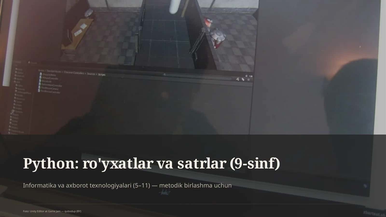 Python: ro'yxatlar va satrlar (9-sinf)