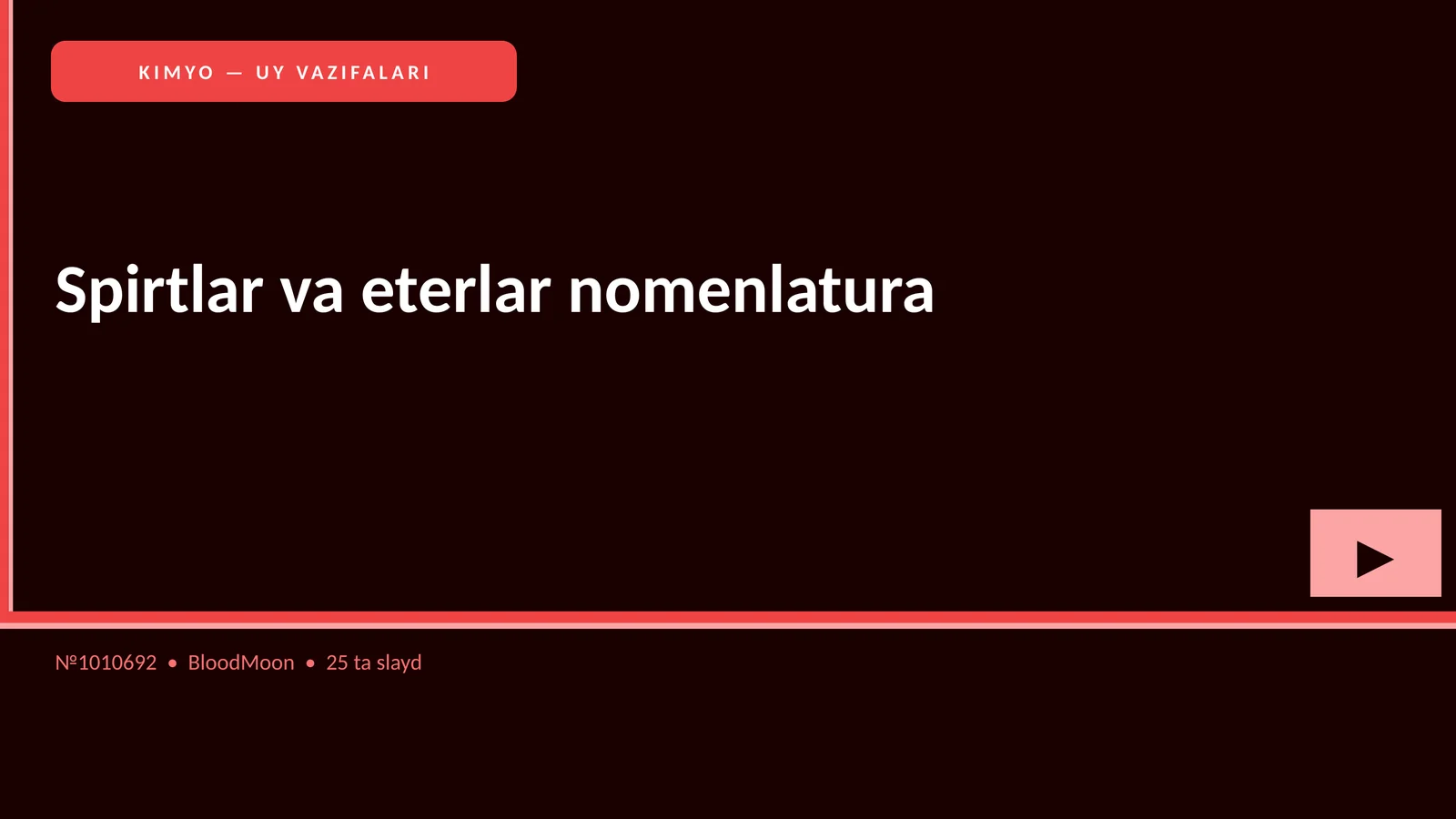 Spirtlar va eterlar nomenlatura