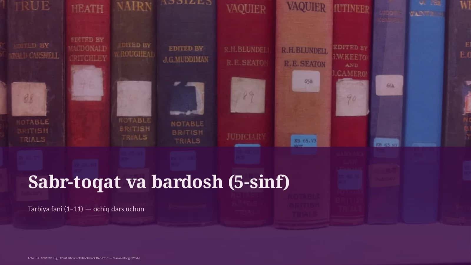 Sabr-toqat va bardosh (5-sinf)