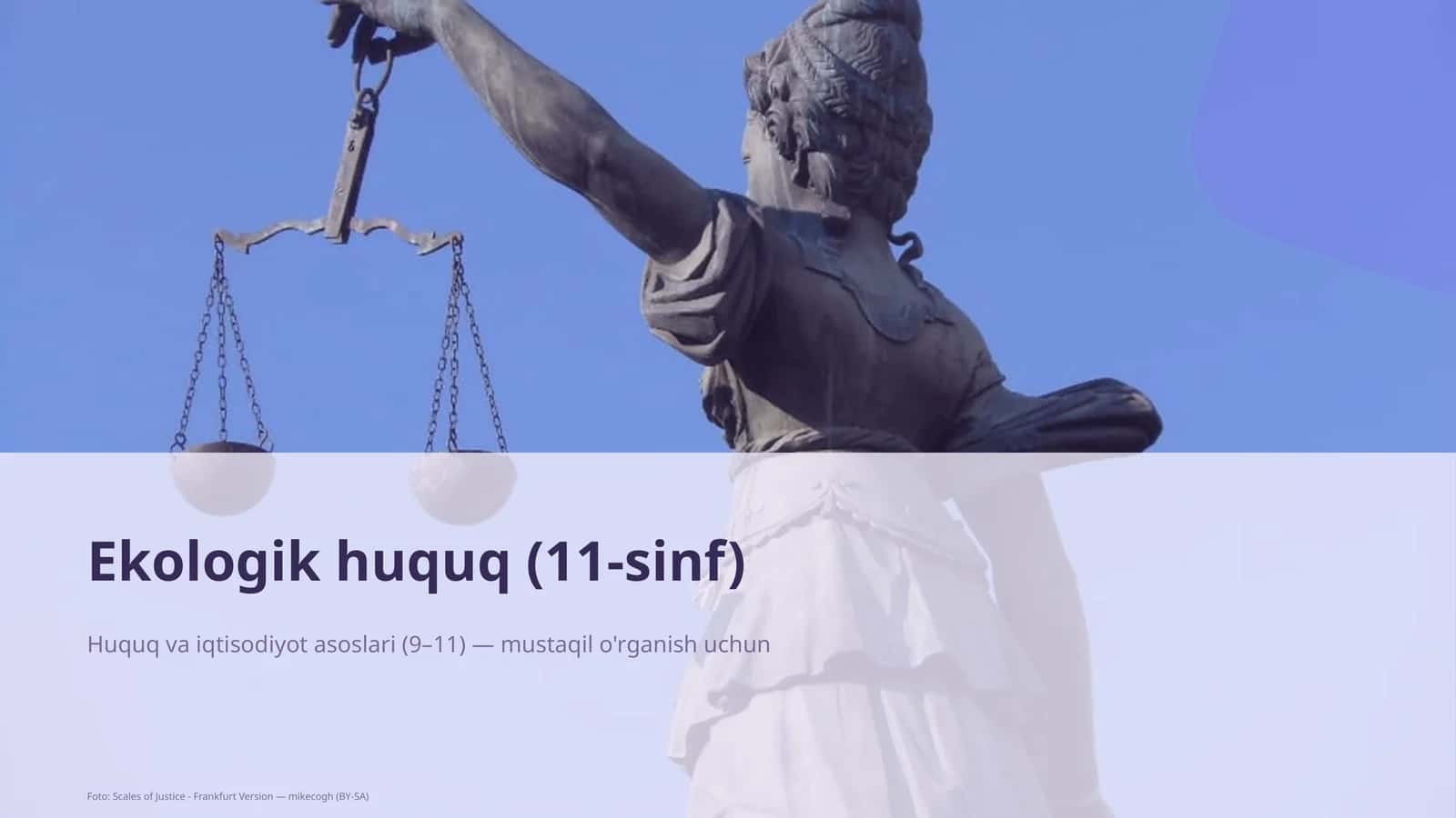 Ekologik huquq (11-sinf)