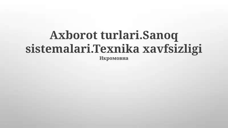 Axborot xavfsizligi tahdidlari