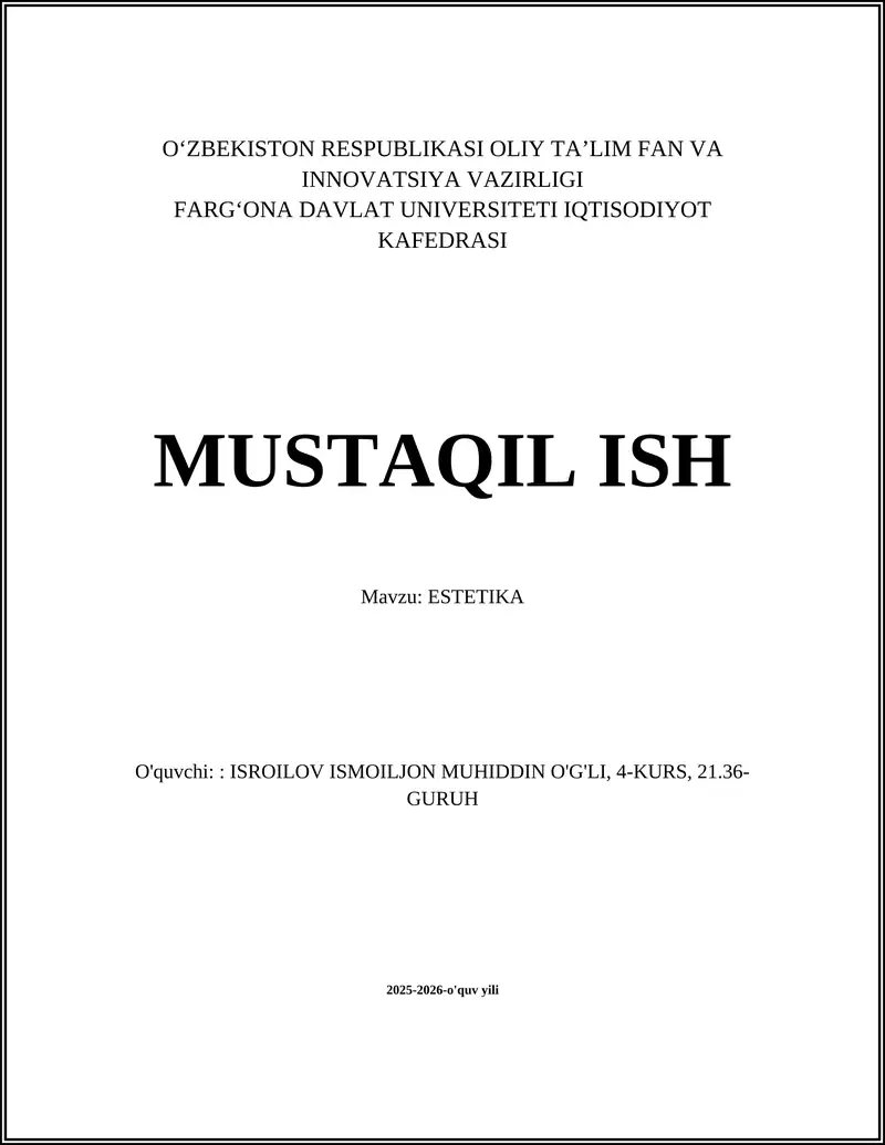 ESTETIKA