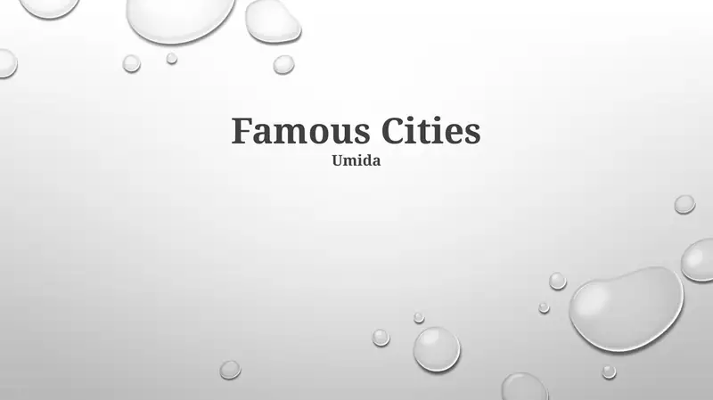 Famous Cities