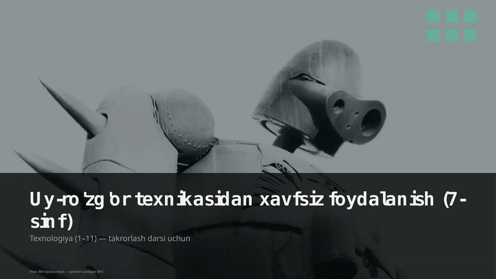 Uy-ro'zg'or texnikasidan xavfsiz foydalanish (7-sinf)