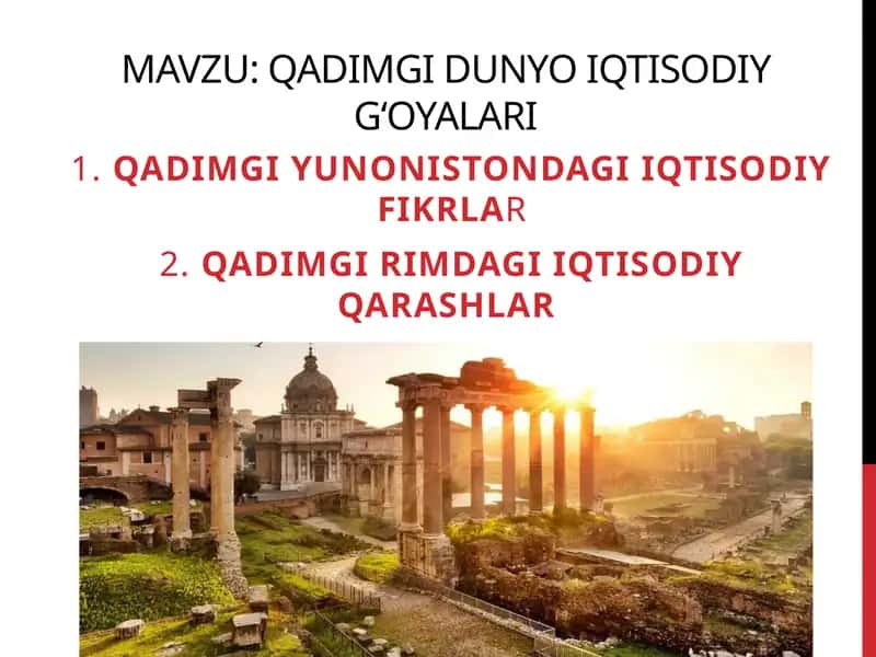 Qadimgi Yunoniston iqtisodiy g‘oyalari