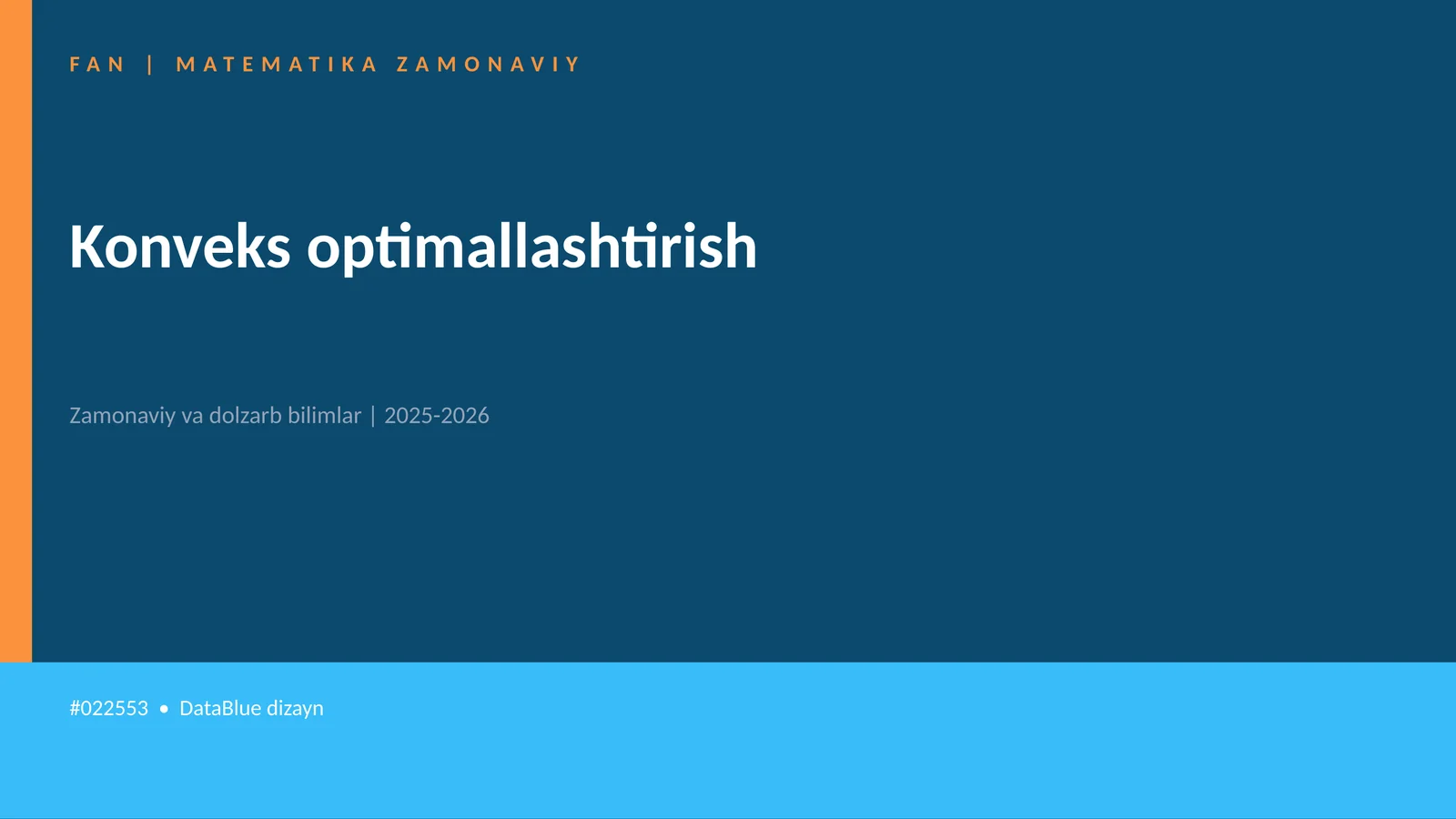Konveks optimallashtirish