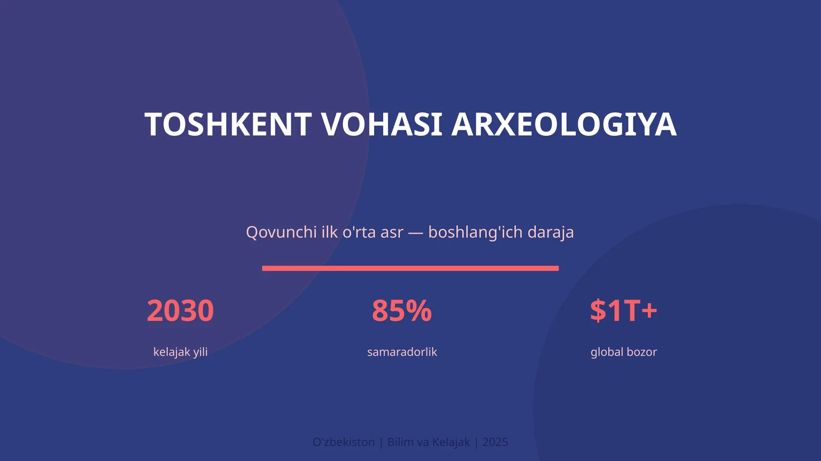 TOSHKENT VOHASI ARXEOLOGIYA