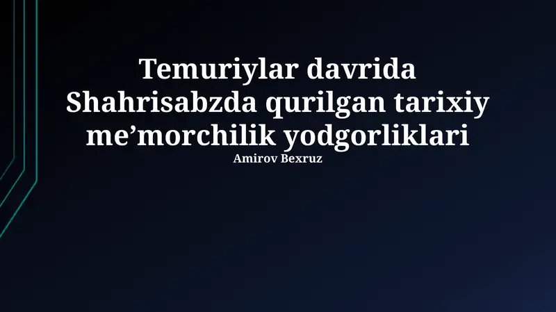 Dorus-siadat saroyi: qurilish tarixi va ahamiyati
