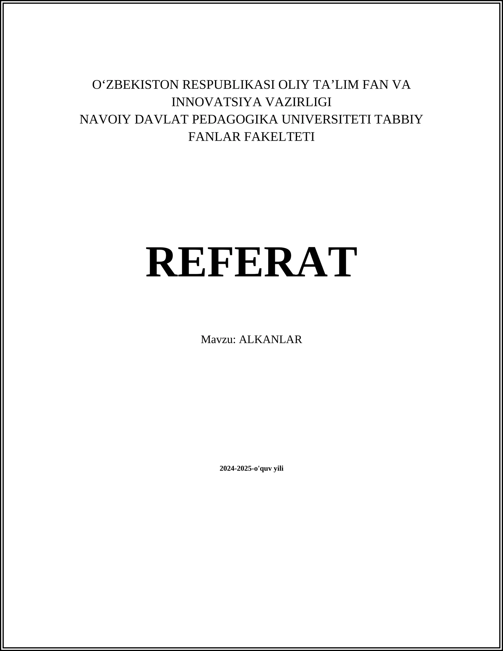 ALKANLAR