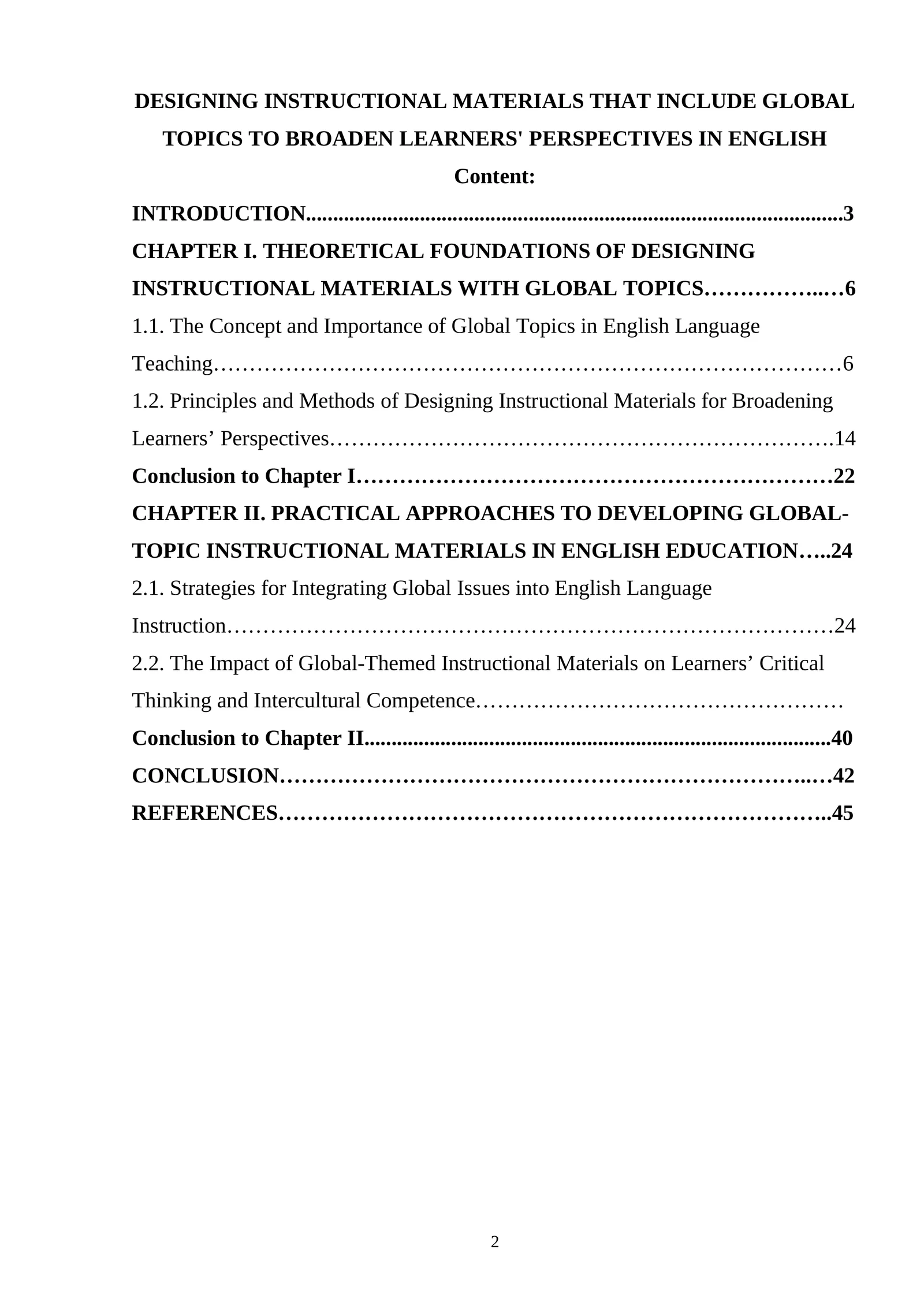 DESIGNING INSTRUCTIONAL MATERIALS WITH GLOBAL TOPICS