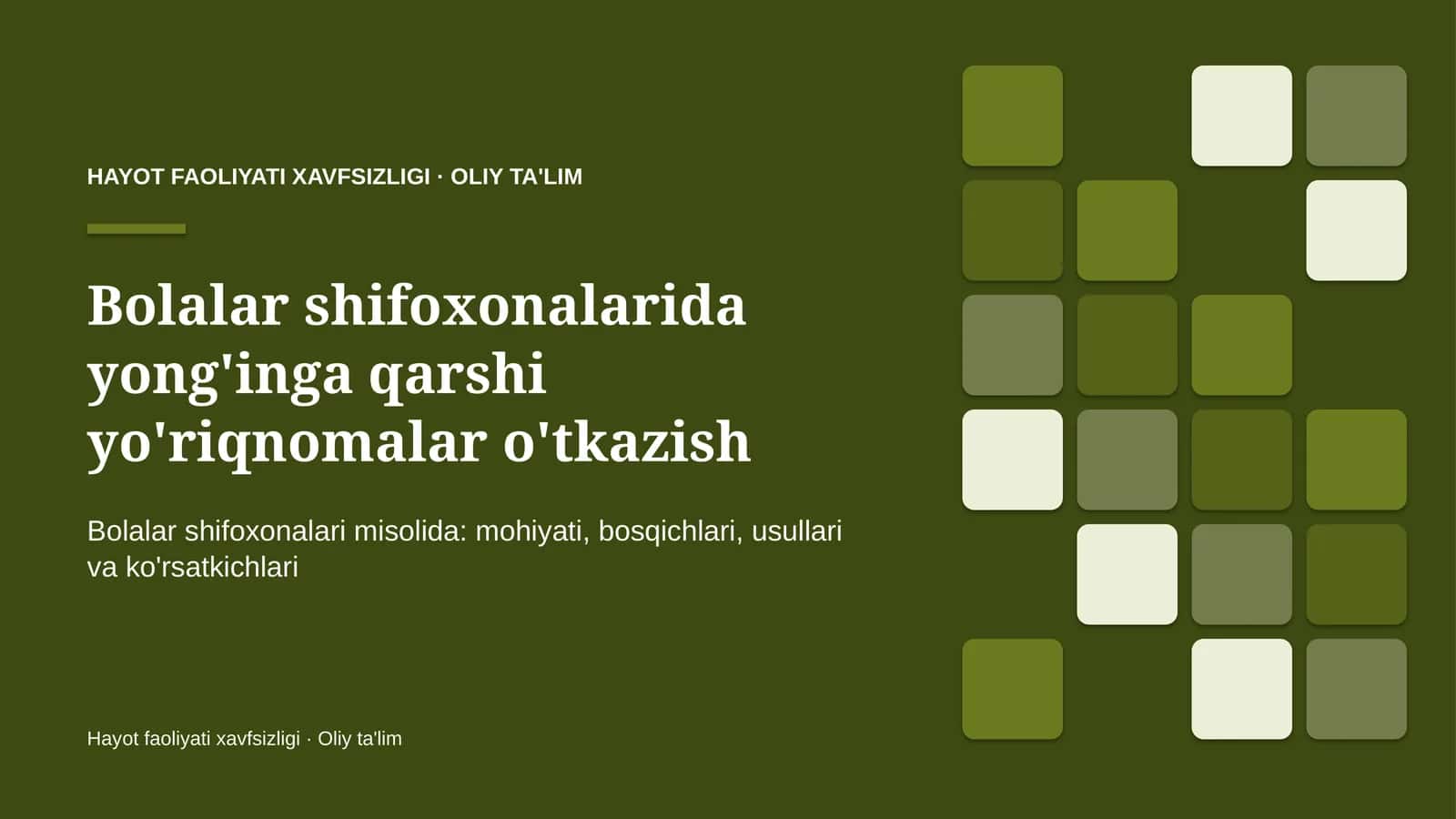 bolalar shifoxonalarida yong'inga qarshi yo'riqnomalar o'tkazish 9909