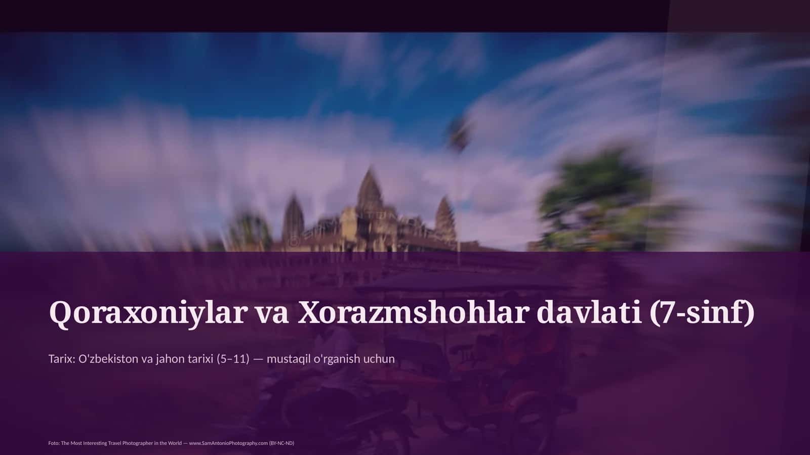 Qoraxoniylar va Xorazmshohlar davlati (7-sinf)
